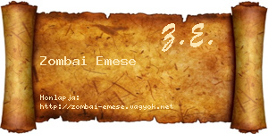 Zombai Emese névjegykártya