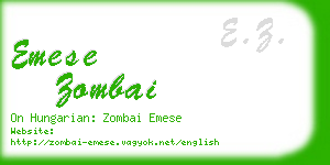 emese zombai business card